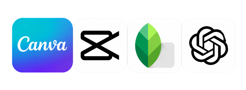 Tools: Canva, CapCut, Snapseed, ChatGPT